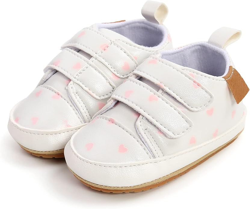 Clowora Baby Boys Girls Shoes Non-Slip Rubber Sole Sneakers Infant First Walking Toddler Crib Shoes Newborn Loafers Flats.