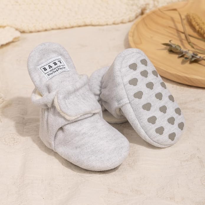 Sawimlgy Newborn Infant Baby Girl Boy Cotton Booties Stay On Sock Slippers Soft - Image 3