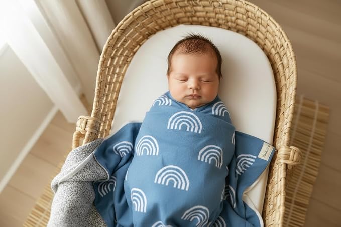 Baby Receiving Blanket Boys 100% Cotton Buttery Soft Cozy Receiving Swaddle - Image 6