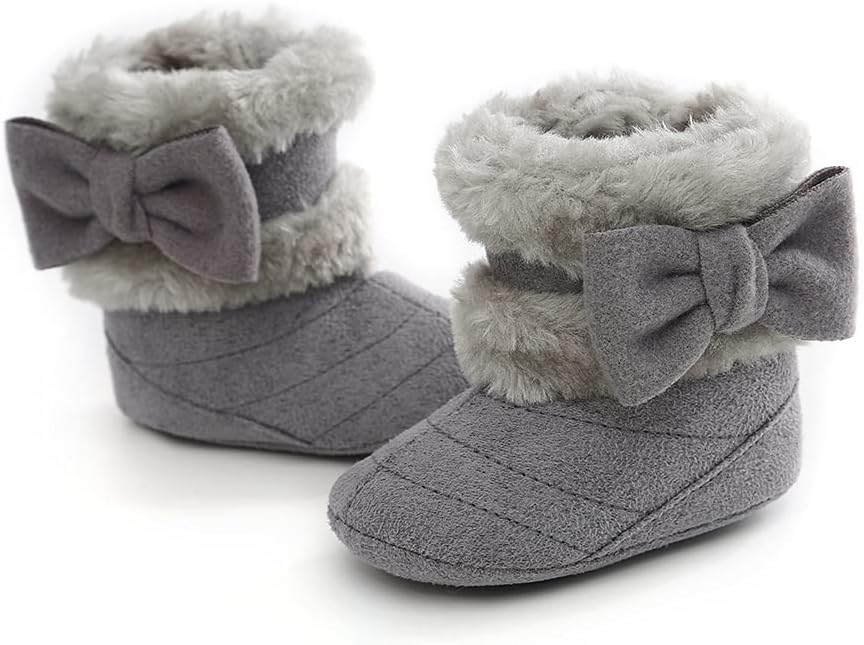 Ohwawadi Infant Baby Boots Boys Girls Cozy Fleece Slippers Snow Boots Winter - Image 7