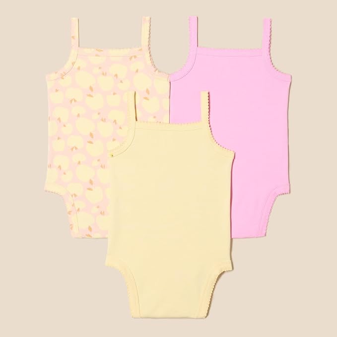 Amazon Essentials Baby Girls' Cotton Sleeveless Bodysuits, Baby Clothes - Image 2