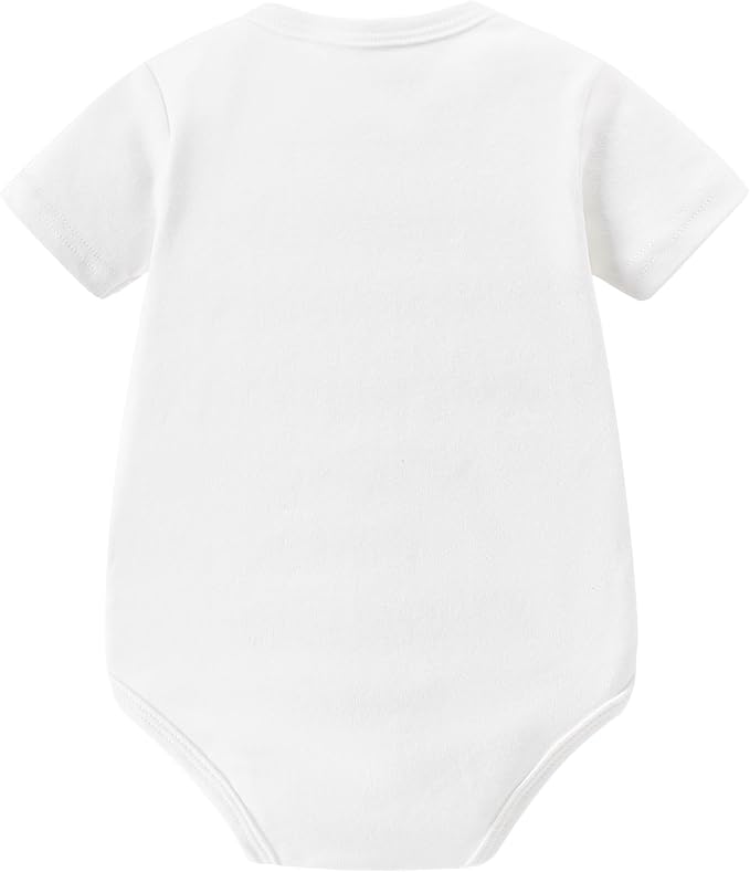 AIWUHE Unisex-Baby Short Sleeve Bodysuits Cotton One-piece Boy Girl Summer - Image 2