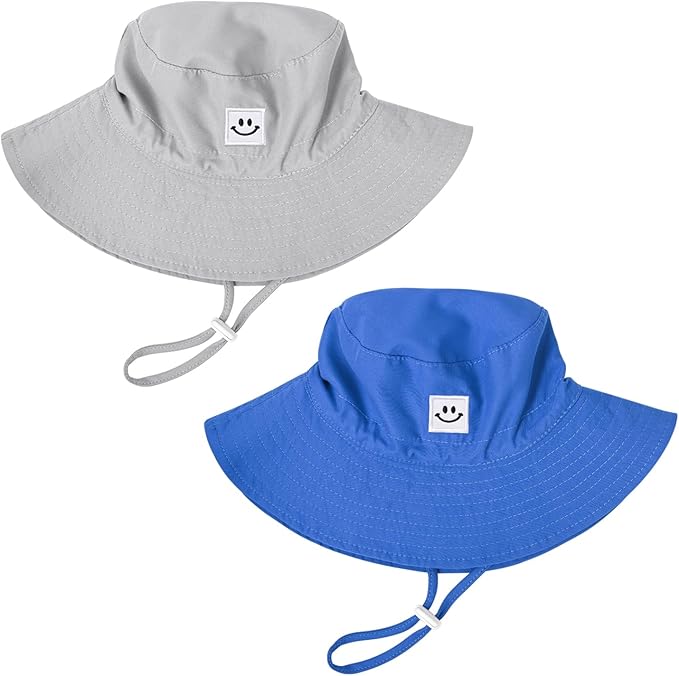 Baby Toddler Sun Hat, Kids Summer UPF 50+ Foldable Beach Bucket Hat by Bucaum