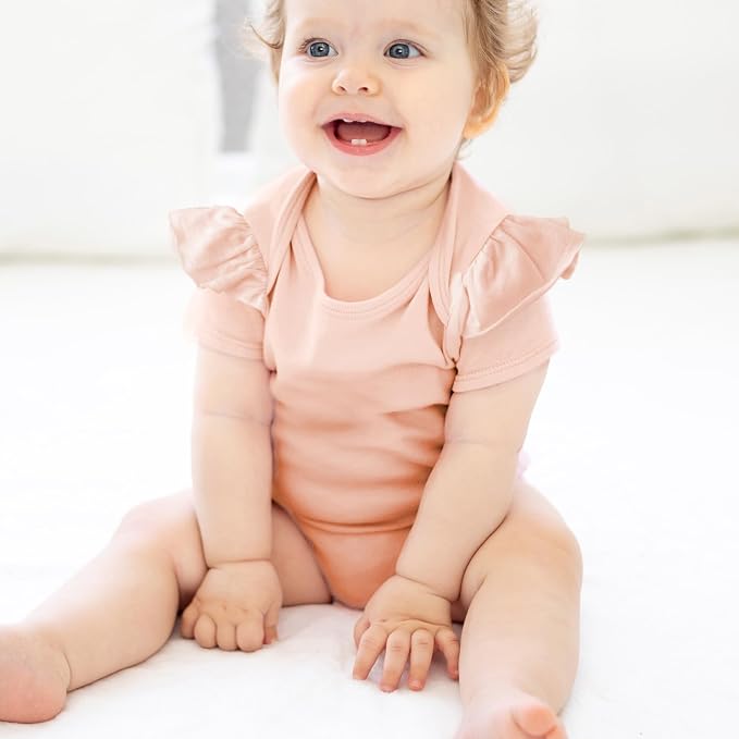 Butterblu Rory 10-Pack Short Sleeve Ruffle Bodysuits 100% Cotton | GOTS - Image 5