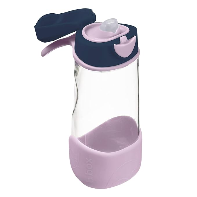 b.box 15 oz Sport Spout Kids Water Bottle for School, Sports, Travel, Daycare. Leakproof, Spill Proof, Dishwasher Safe. Easy Grip Triangle Shape, Durable Tritan Material. BPA Free.