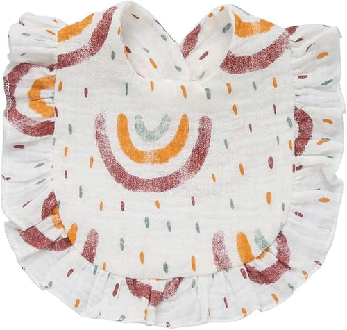 4 PACK Solid Muslin Baby Drool Bibs Set for Unisex Boys Girls Cotton Adjustable Teething Feeding Drooling Bibs