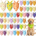 50 Pcs National Dog Day Dog Bandanas Bulk Pastel Paw Prints Pattern by Jeere