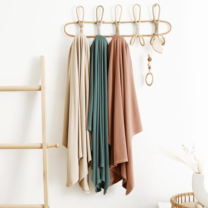 2 Pack Newborn Swaddle Blanket, Ultra Soft Stretchy Jersey Knit Extra Large - Image 6