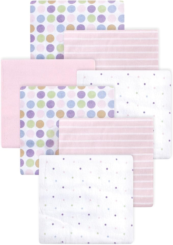 Little Treasure Luvable Friends Cotton Poly Flannel Receiving Blankets Multipack by HudsonBaby