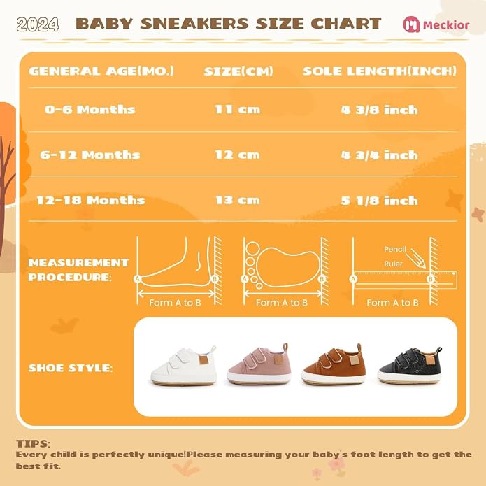 Meckior Toddler Baby Boys Girls High Tops Ankle Sneakers Soft Anti-Slip Sole PU - Image 6