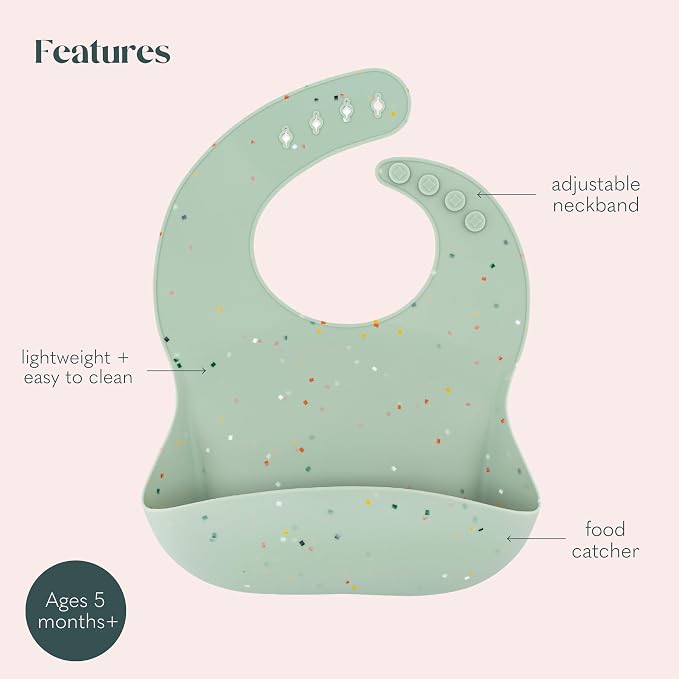 Silicone Bib Set of 2, Waterproof, - Image 2