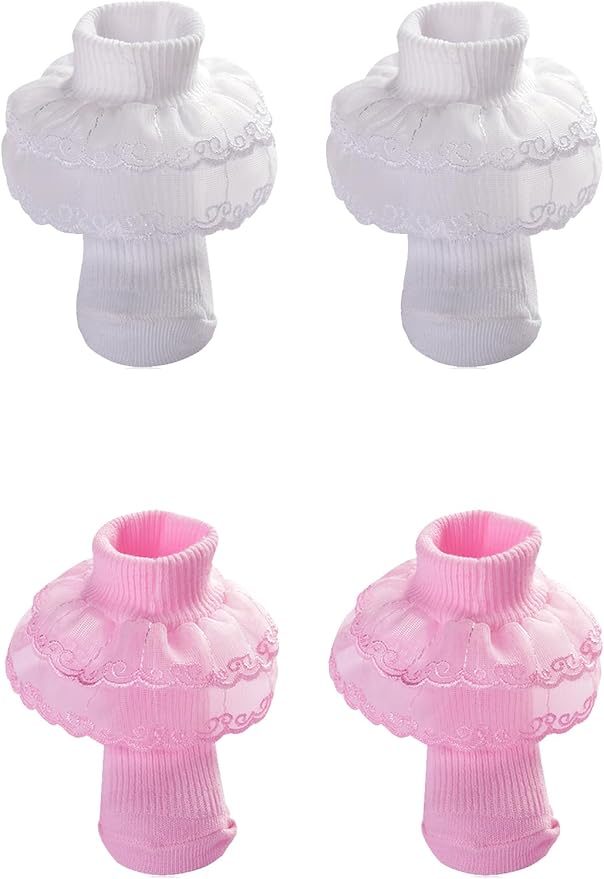 PrinceSasa Little Baby Girl Princess Lace Ruffles Socks Set - Image 3