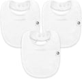 3 Pack Baby Bibs for Boys & Girls | Cotton, Absorbent Drooling & Teething Bib | Thick, Adjustable Snap-on