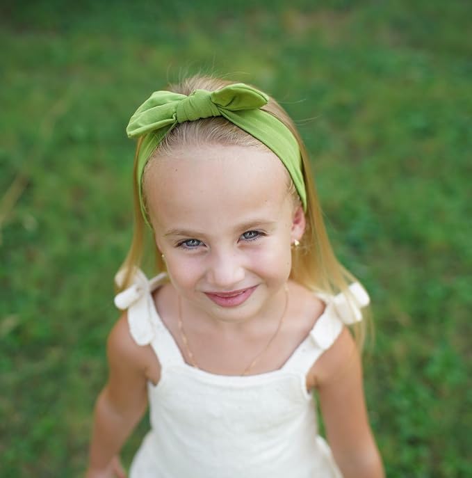 Baby Girl Headbands-Infant, Toddler Cotton Handmade Hairbands - Image 9