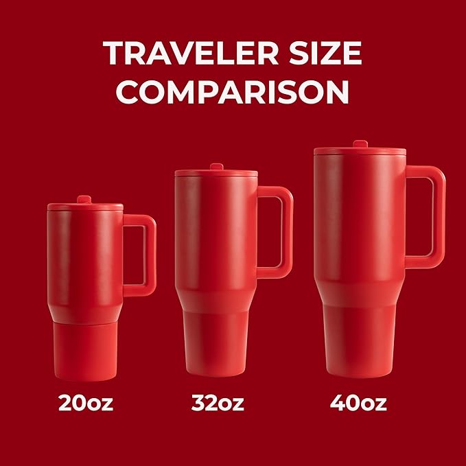 HydroJug Kids - 20 oz Insulated Kids Water Bottle with Flip Straw & Handle | Leak-Proof & Durable | Perfect for School, Sports, Lunch, Travel & Camp, Alumni Red