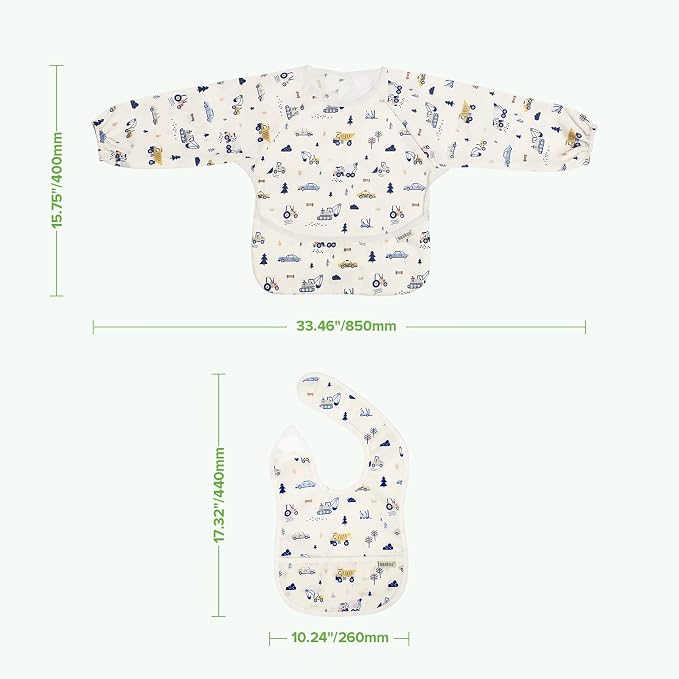 haakaa Waterproof Baby Bibs for Eating 2pcs for 6-24M - Image 9