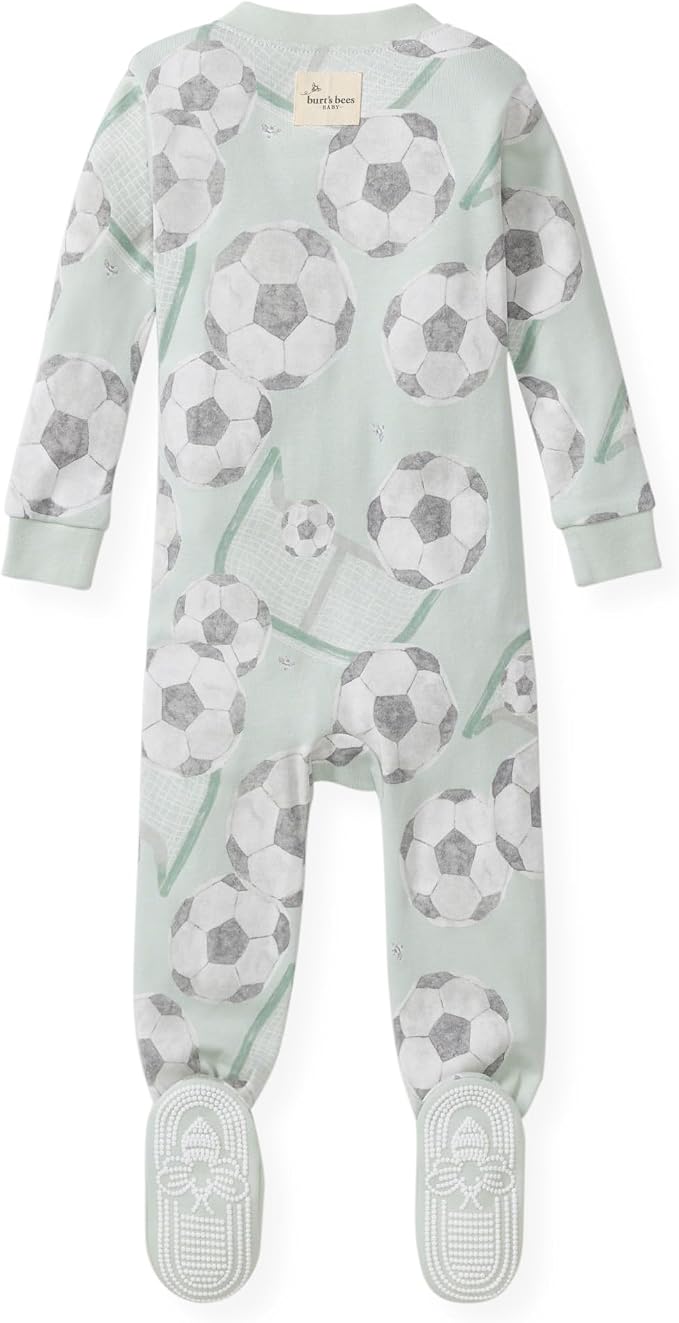 Burt's Bees Baby Boys Organic Cotton, Snug Fit Footed Sleeper Pajamas | - Image 2
