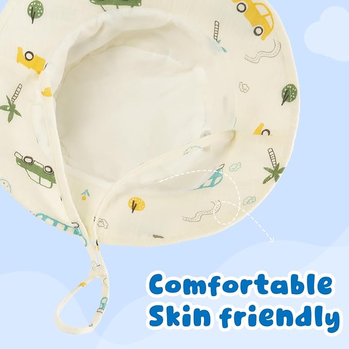 Muslin Baby Sun Hat Sun Protection Baby Toddler Bucket Hats - Image 4