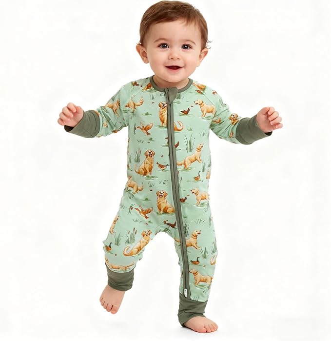 Baby Viscose of Bamboo Convertible Footie Pajamas - Image 2