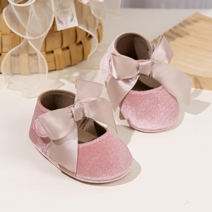 KIDSUN Infant Baby Girls Mary Jane Shoes Non-Slip Rubber Sole Ballet Slippers - Image 6