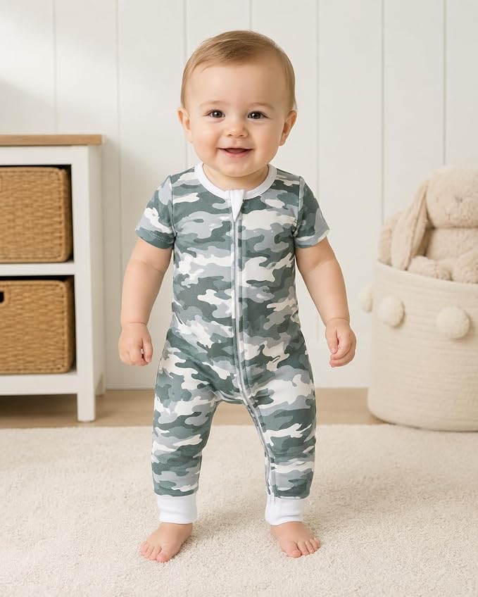 GUISBY Baby Cotton Footless Zipper Pajamas | 100% Cotton Comfort, Easy Zipper - Image 2