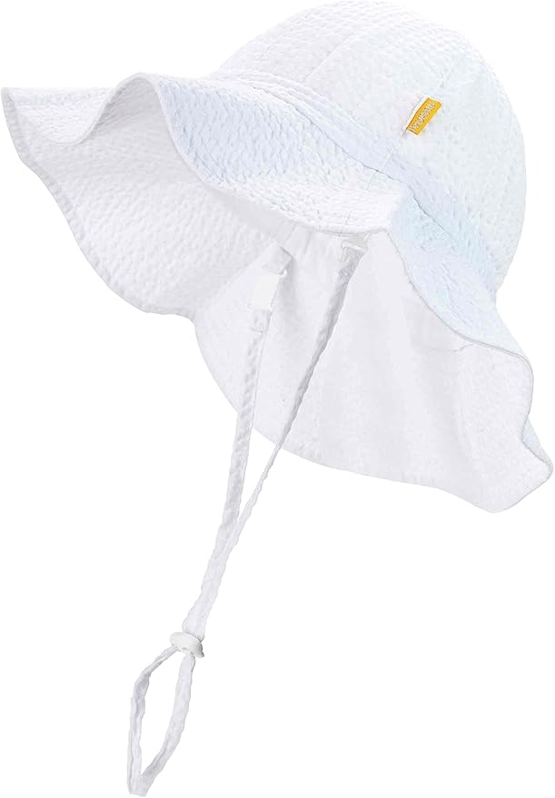 Baby & Toddler Wide Brim Sun Hats UPF 50+ Sun Protection Bucket Cap Cute by Dasmini