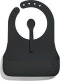 Avanchy Silicone Baby Bibs, Waterproof, Adjustable, BPA Free, Soft Unisex Set for Toddlers with Matching Spoon