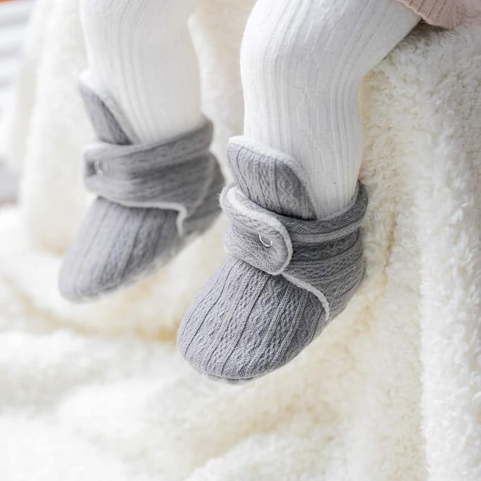 Sawimlgy Newborn Infant Baby Girl Boy Cotton Booties Stay On Sock Slippers Soft - Image 2