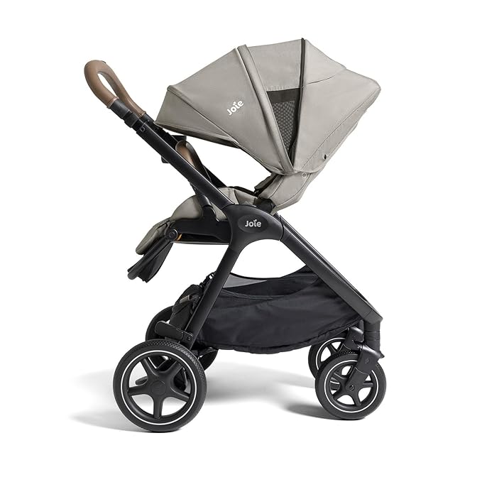 Joie Kava 3-in-1 Stroller and Mint Latch Car Seat Travel System with Reversible Seat, All-Wheel Suspension, and Flex in-Seat Comfort (Dove)