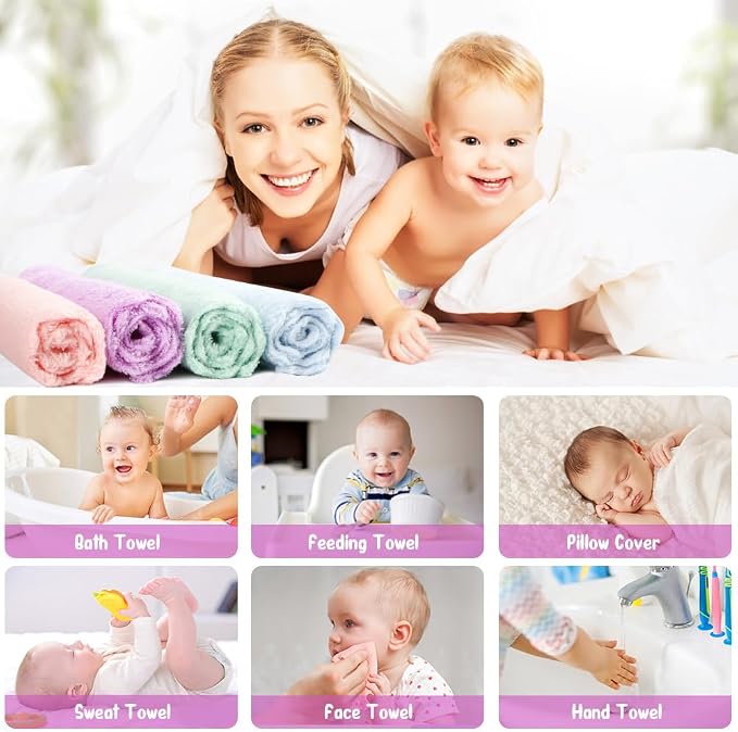 Orighty Baby Washcloths 12-Pack, Coral Fleece Baby Towels | Super Soft & - Image 8