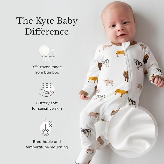 KYTE BABY Infant and Toddler Dual Zipper Footie, Ultra-Soft Rayon Made From - Image 2