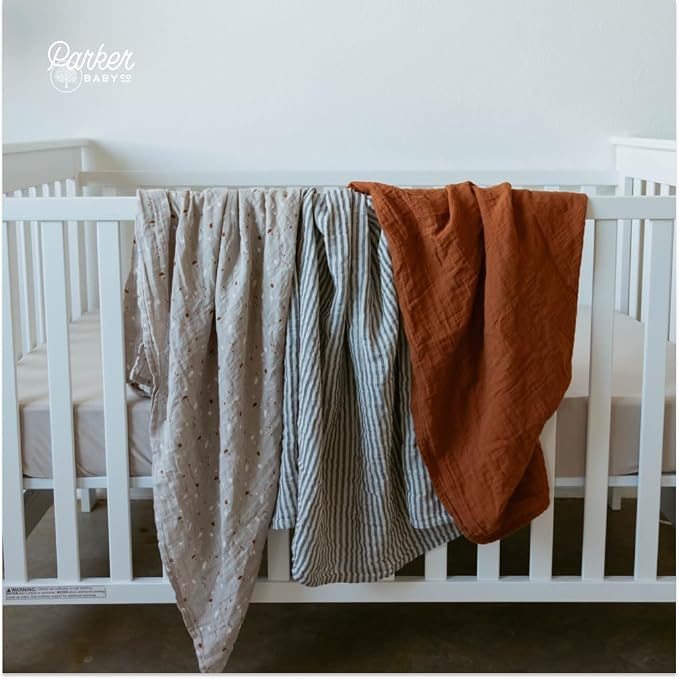 Parker Baby Co. Soft Muslin Baby Swaddle Blankets, 3 Pack - Image 6