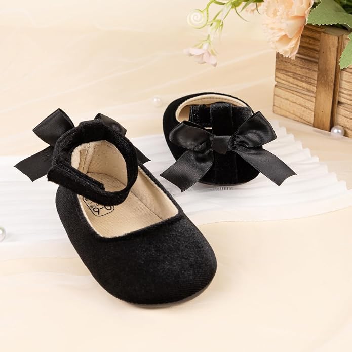 KIDSUN Infant Baby Girls Mary Jane Shoes Non-Slip Rubber Sole Ballet Slippers - Image 6