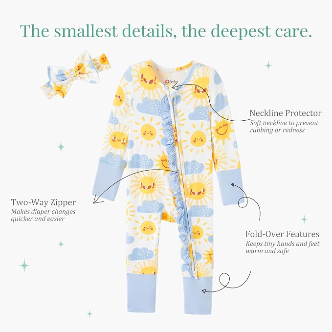 PATPAT Bamboo Viscose Baby Footie - Image 3