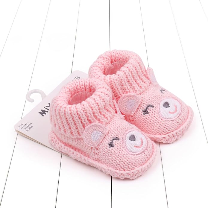 Infant Baby Boys Girls Knitted Booties Soft Cute First Walking Socks Shoes | - Image 2