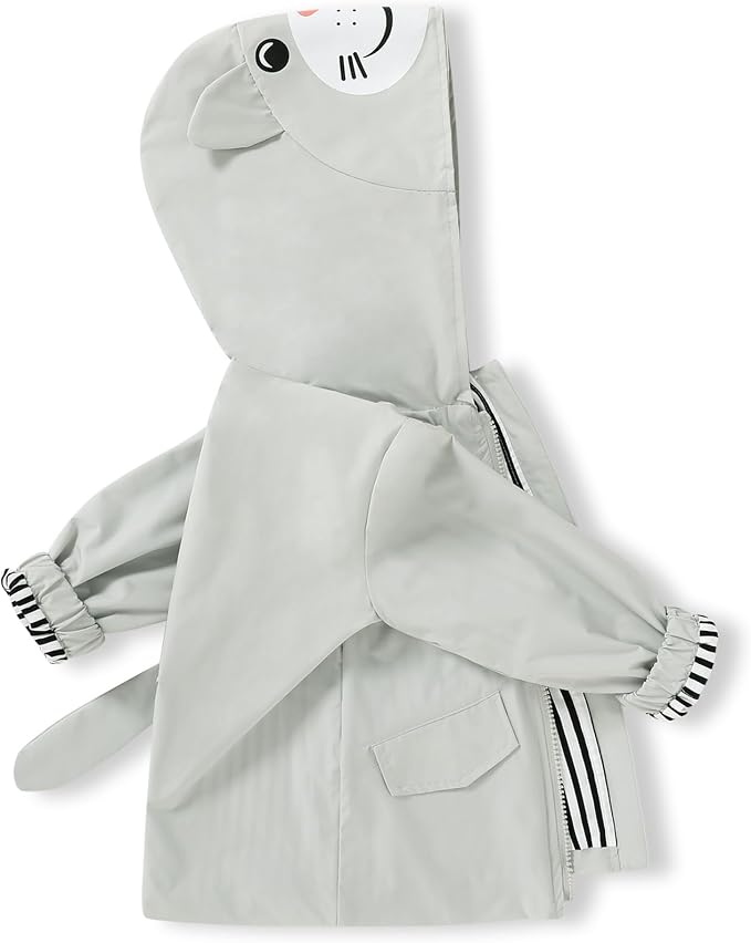 YOUNGER TREE Toddler Baby Boy Girl Duck Raincoat Cute Cartoon Hoodie Zipper - Image 3
