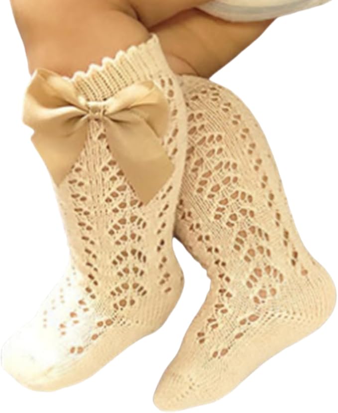 Baby Girl Knee-High Socks Toddlers Bow Stockings Newborn Infant Princess Frilly - Image 7