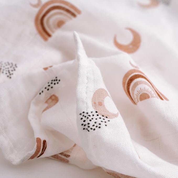GLLQUEN BABY Receiving Blankets Muslin Swaddle Blanket - Image 5
