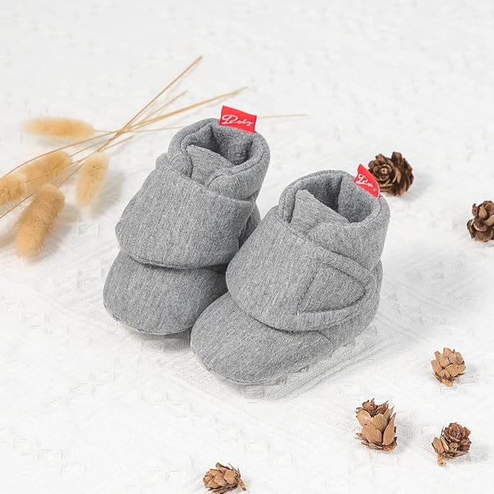 Sawimlgy Newborn Infant Baby Girl Boy Cotton Booties Stay On Sock Slippers Soft - Image 3