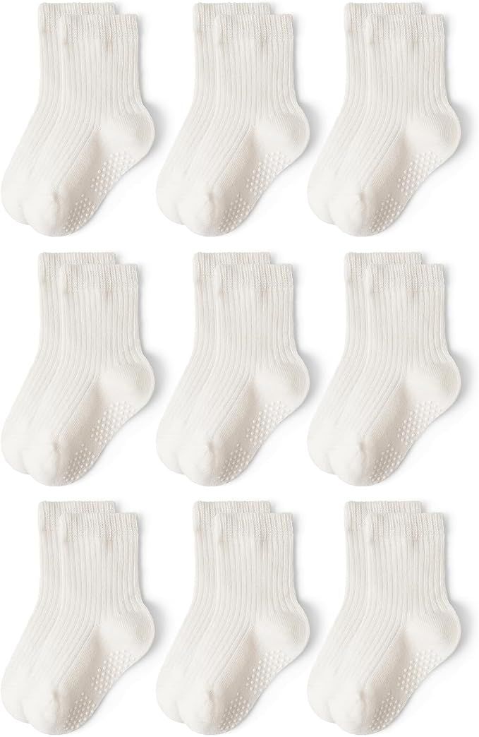 Baby Toddler Essentials Non-Slip Crew Socks by Bearbay