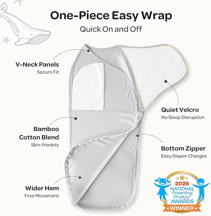 Momcozy Swaddles for Newborns, Quiet Fastener Swaddle for Infant 0-3 Months | - Image 2