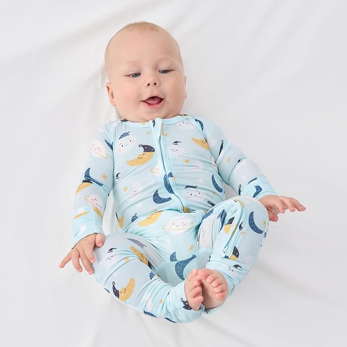 pureborn Baby Sleeper Viscose from Bamboo Zipper Footies Pjs 0-24 Months | - Image 2