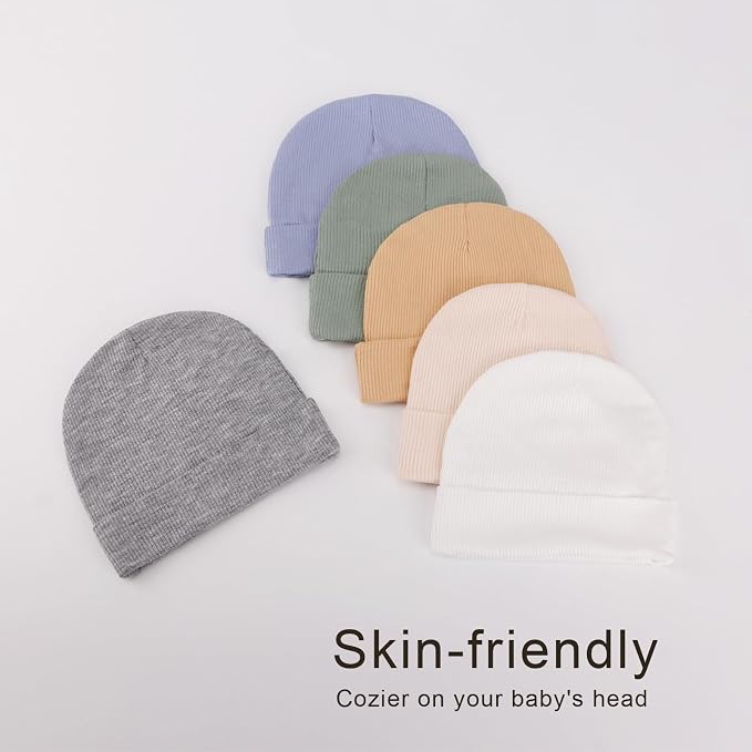 DRESHOW BQUBO 6 Pack Baby Newborn Hats Set - Image 7