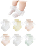 Baby Girls Socks with Bow Infant Breathable Mesh Ruffle Lace Sock by Littlefeetdeservethebest