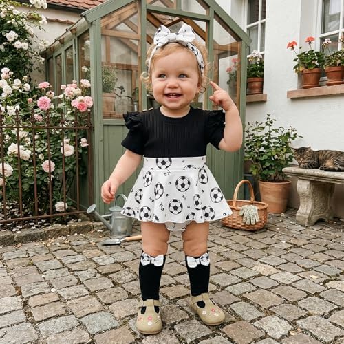 Giraropa Newborn Baby Girl Clothes Smocked Bubble Romper Dress + Socks + - Image 4