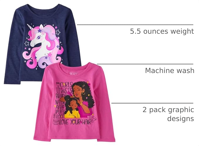 The Children's Place Baby Girls' And Toddler Unicorns, butterflies, trends Long - Image 4