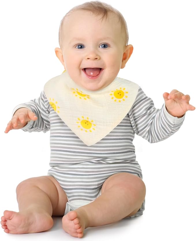 Accmor Muslin Baby Bibs, Soft Baby Bandana Drool Bibs - Image 2