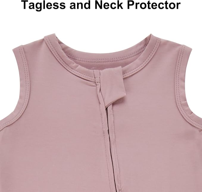 Aablexema Baby Rayon of Bamboo Sleeveless Footless Zipper Romper 0-24M | 2pcs - Image 3