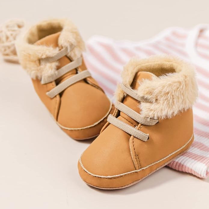 Meckior Toddler Baby Boys Girls High Tops Ankle Sneakers Soft Anti-Slip Sole PU - Image 6