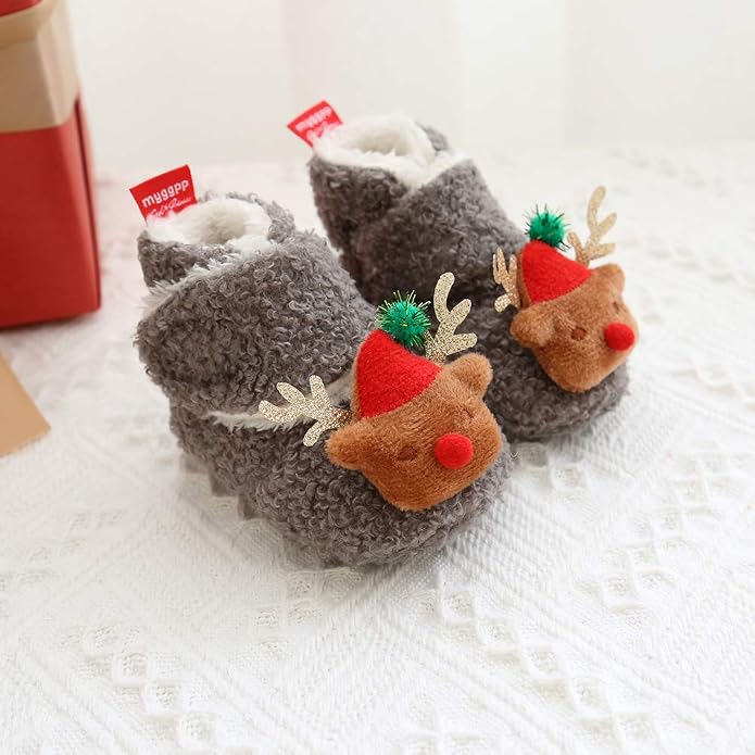 Ohwawadi Infant Baby Slippers Girls Boys Booties Warm Baby Socks Shoes Newborn - Image 3